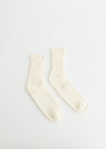 Cotton Silk Rib Socks