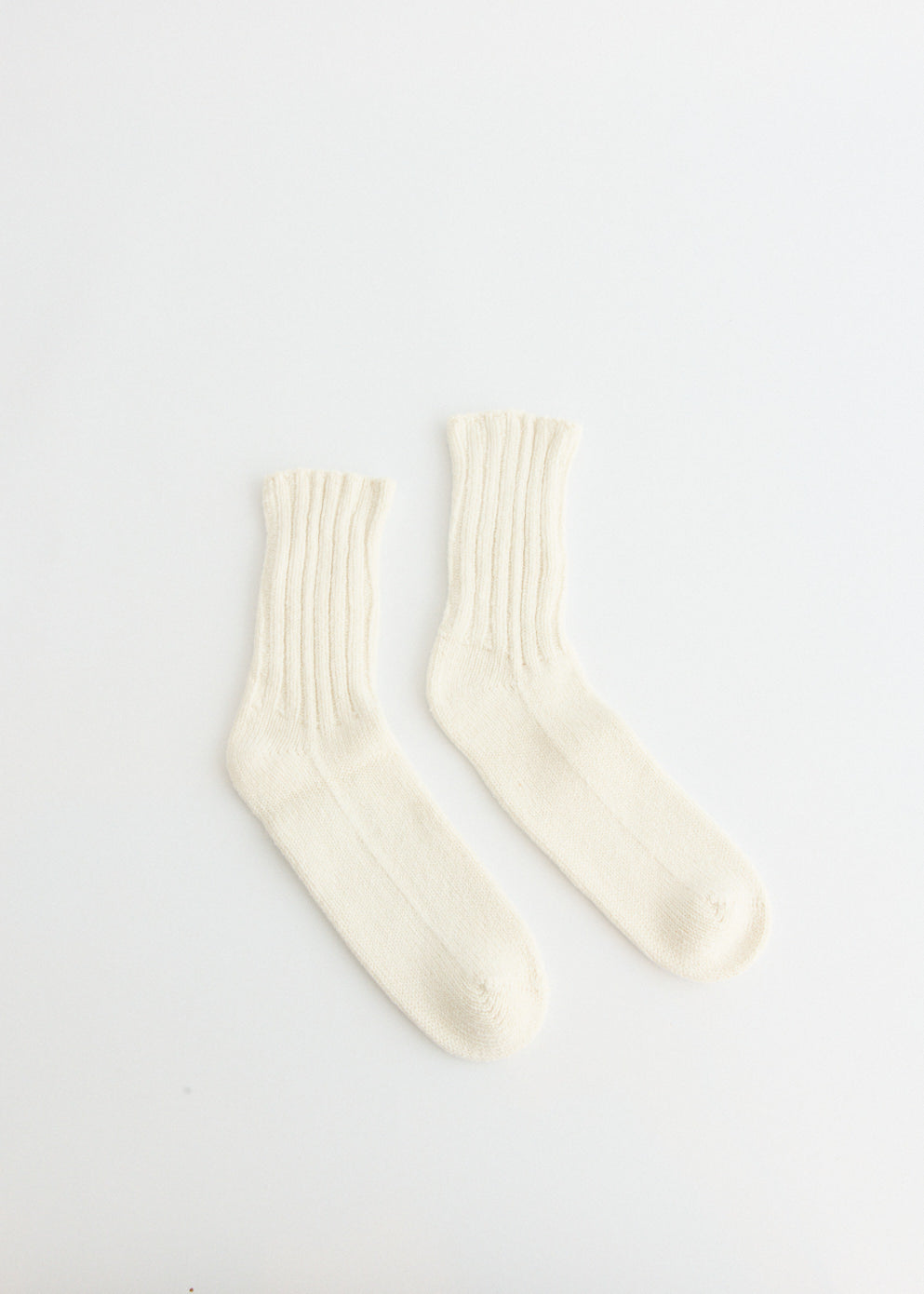 Cotton Silk Rib Socks