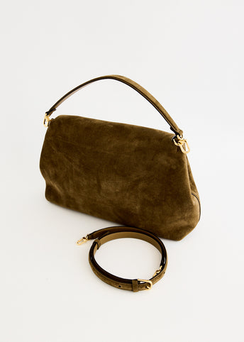 T-Lock Suede Satchel Bag