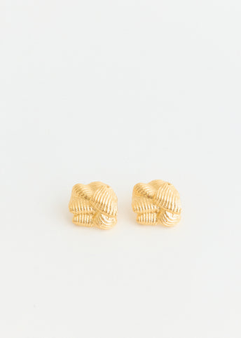 Gold Scrunch Earrings