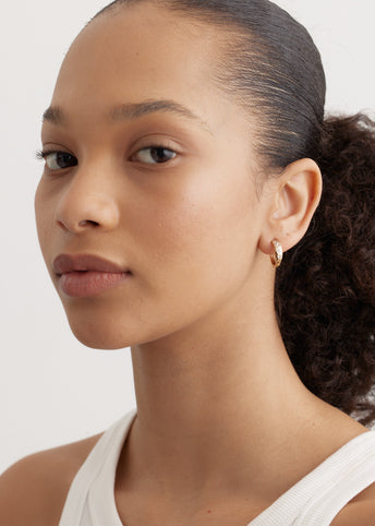 Crystal Heart Hoop Earrings