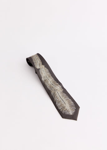 Silk Twill Feather Zip Tie