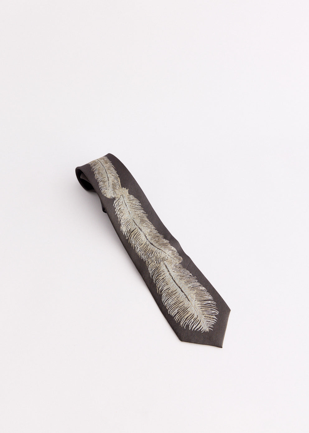 Silk Twill Feather Zip Tie