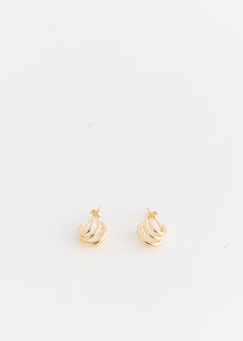 Layered Hoops Gold Plated Earrings