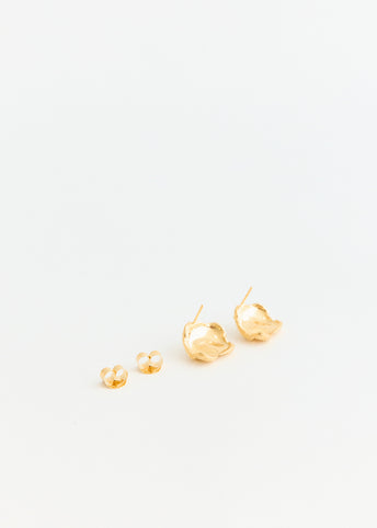 Gold Scrunch Earrings