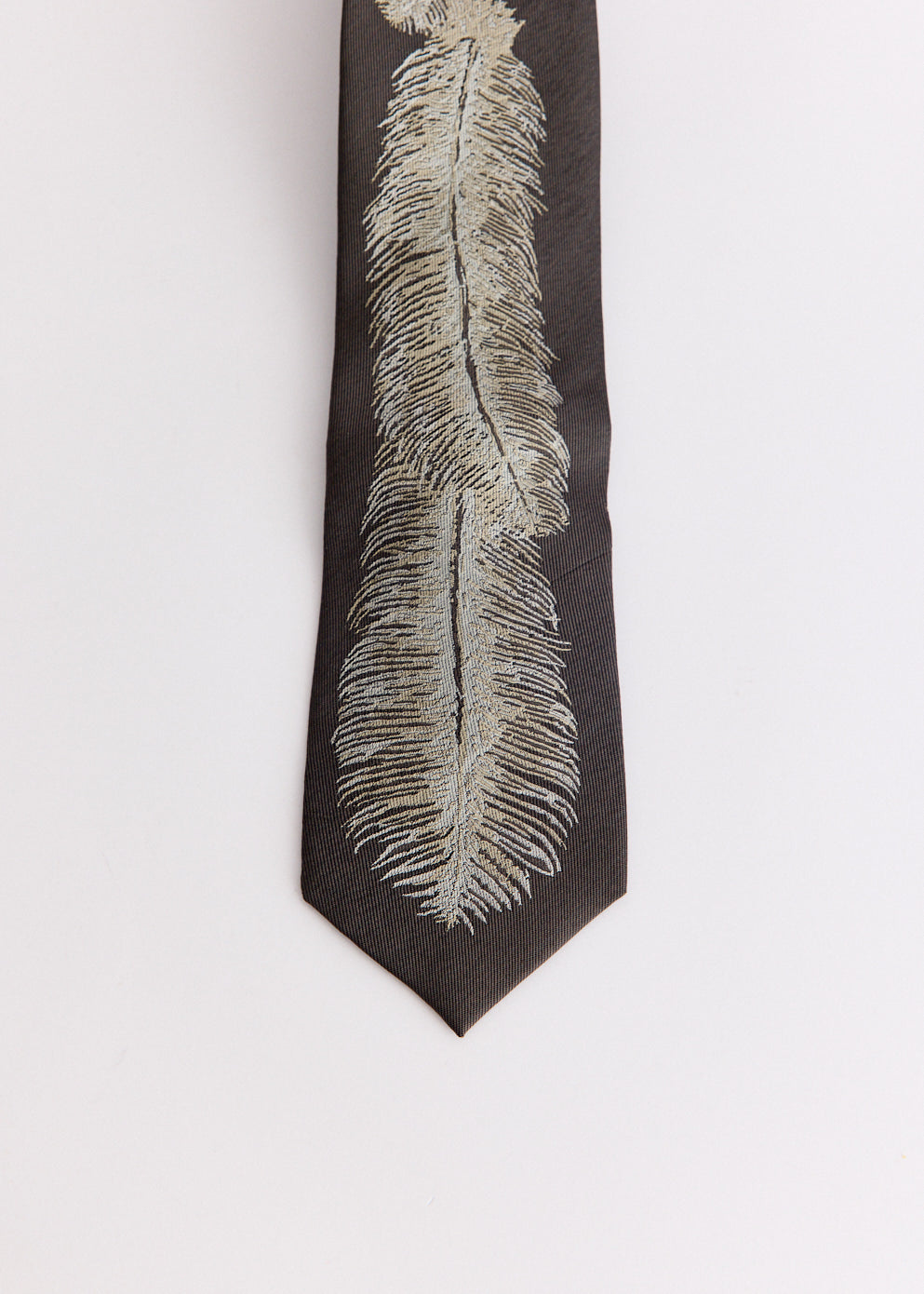 Silk Twill Feather Zip Tie