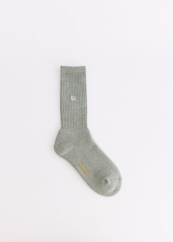 Cotton Pile Embroidered Logo Sock