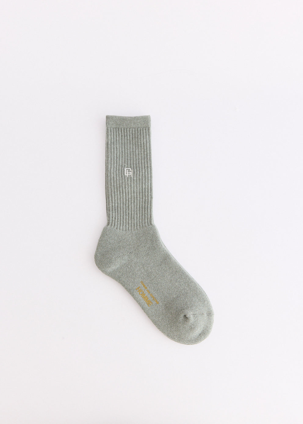Cotton Pile Embroidered Logo Sock