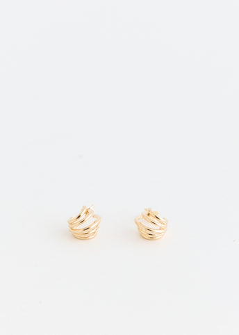 Layered Hoops Gold Plated Earrings