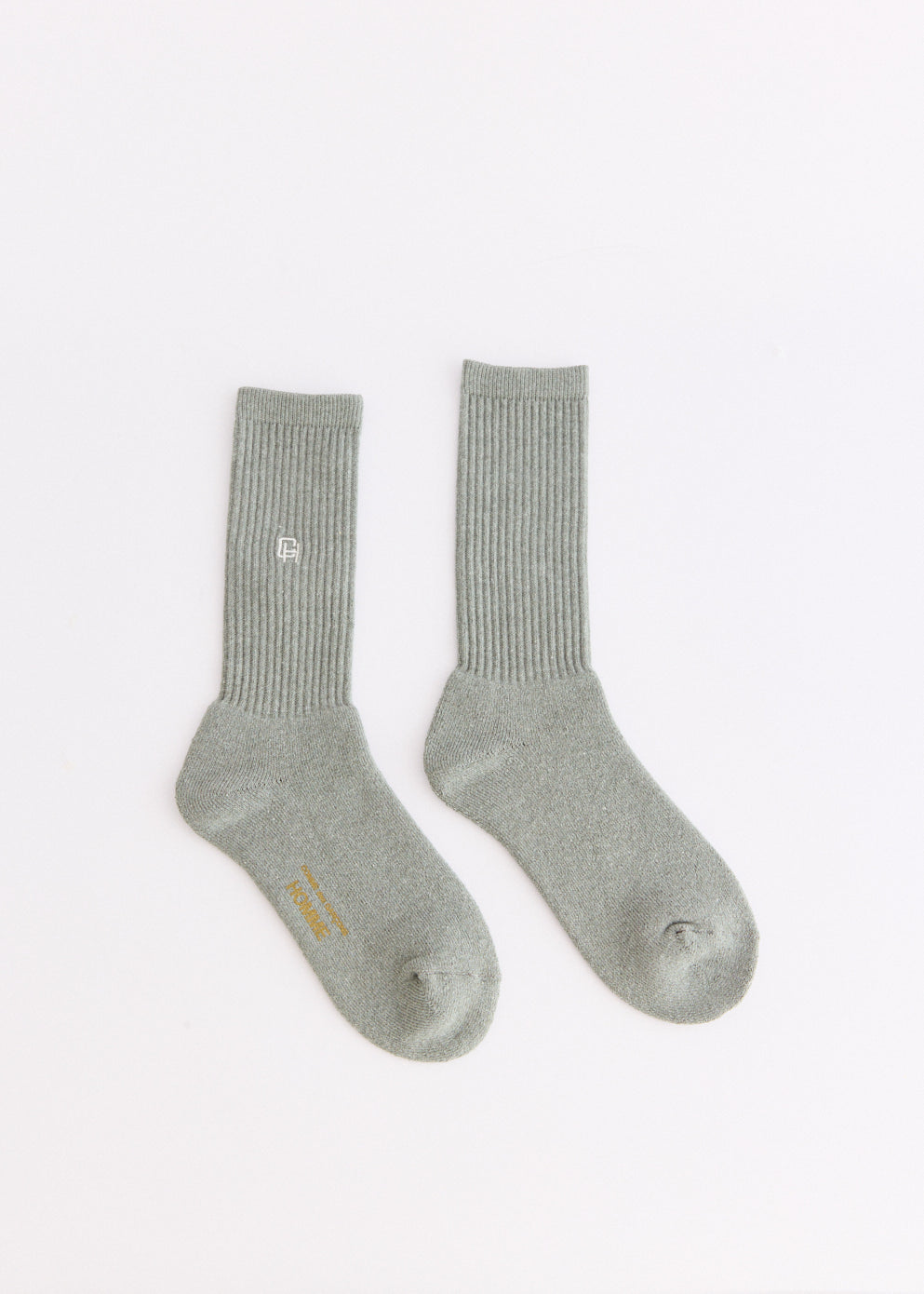 Cotton Pile Embroidered Logo Sock