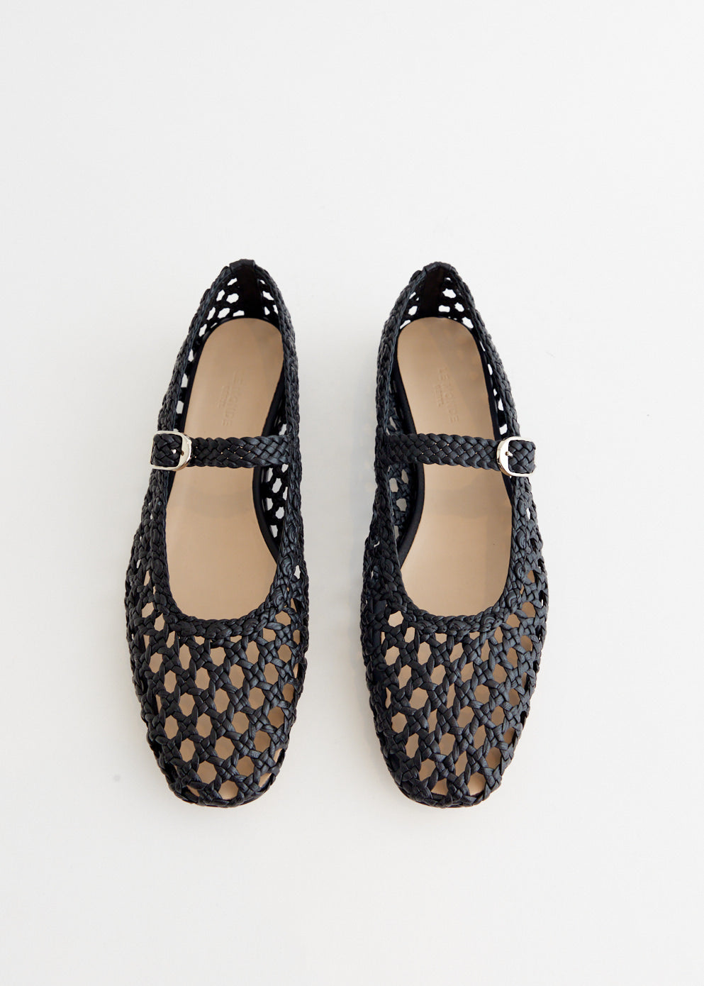 Women's woven leather flats hotsell