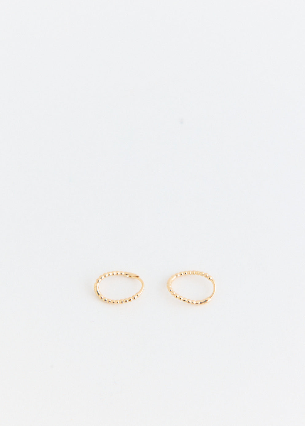 Mini Bobble Gold Hoop Earrings