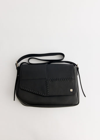 Four Grain Leather Shoulder Bag