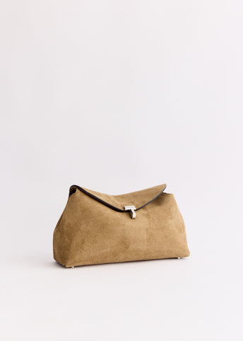 T-Lock Suede Clutch