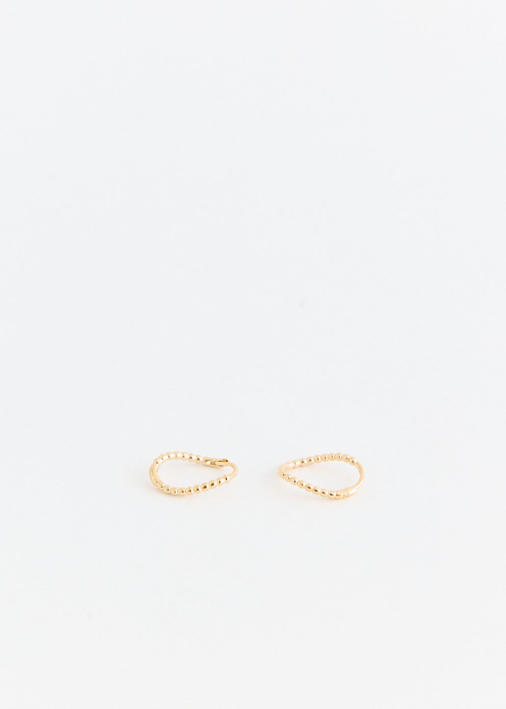 Mini Bobble Gold Hoop Earrings