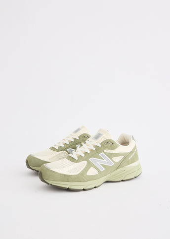 MADE in USA 990v4 'Olive Leaf' Sneakers