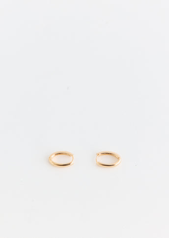 Oval Gold Plated Hoop Earrings