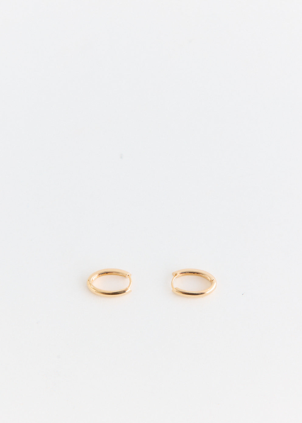 Oval Gold Plated Hoop Earrings