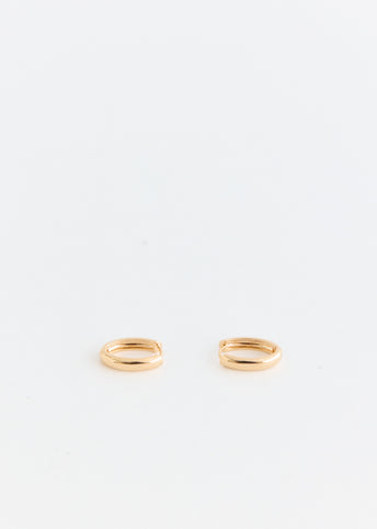 Oval Gold Plated Hoop Earrings