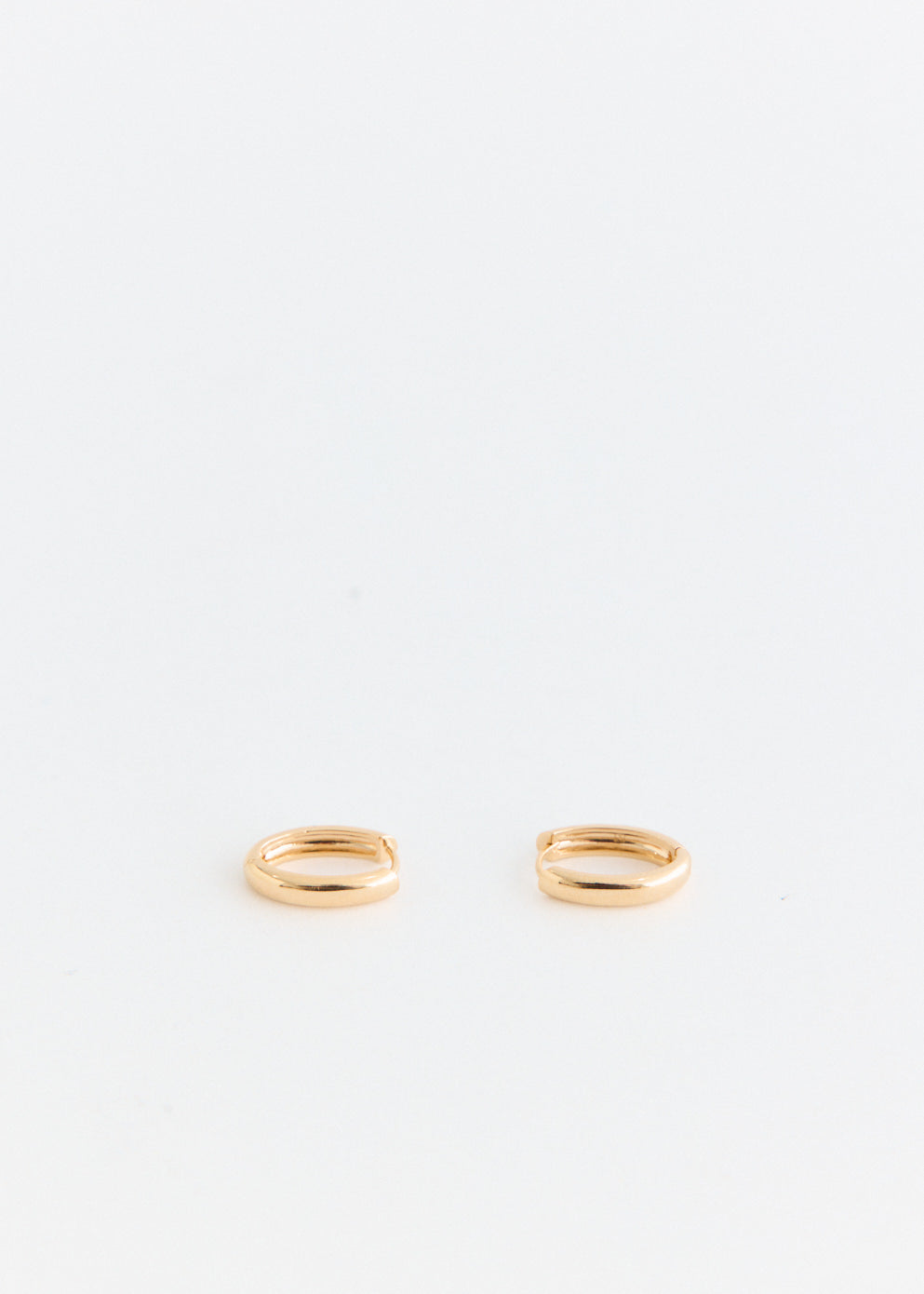 Oval Gold Plated Hoop Earrings