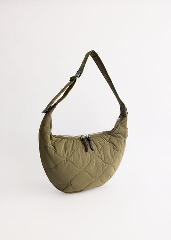 Nylon Rip-Stop Quilting Shoulder Bag