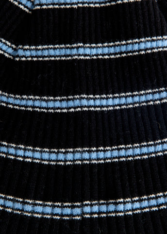 Merino Cashmere Blended Stripe Beanie
