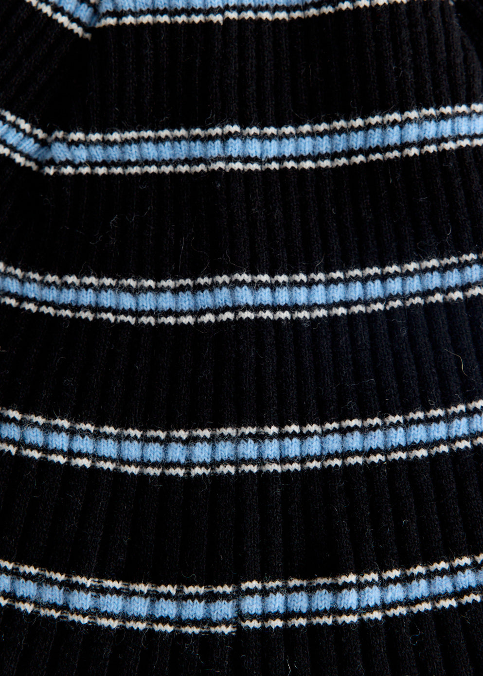 Merino Cashmere Blended Stripe Beanie