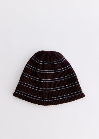 Merino Cashmere Blended Stripe Beanie