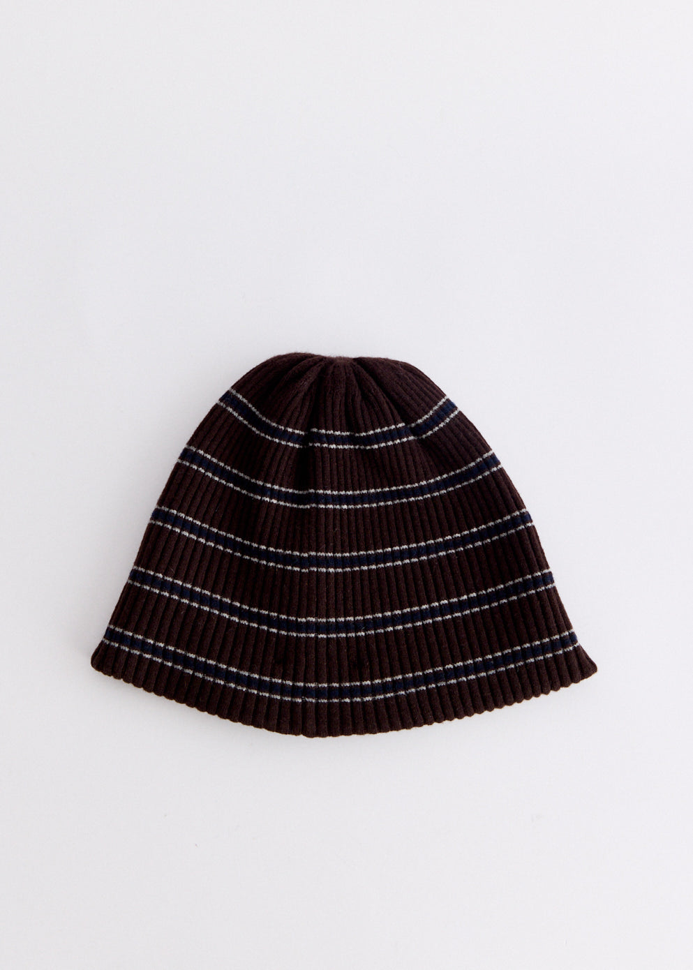 Merino Cashmere Blended Stripe Beanie