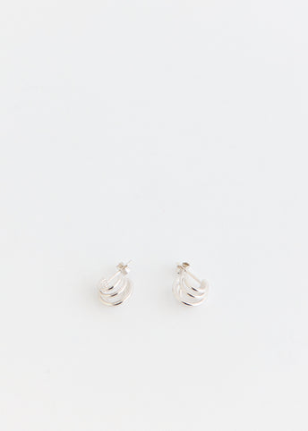 Layered Hoops Silver Earrings