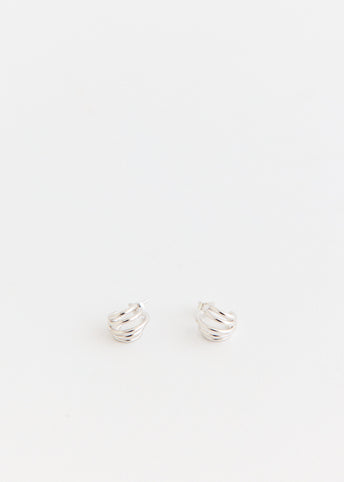 Layered Hoops Silver Earrings