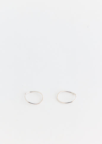 Organic Oval Silver Earrings
