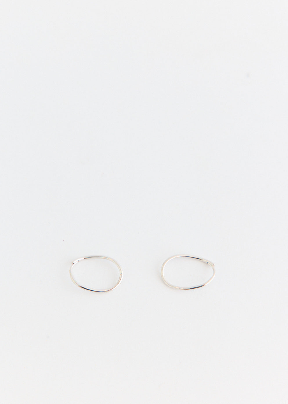 Organic Oval Silver Earrings
