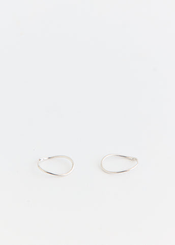 Organic Oval Silver Earrings