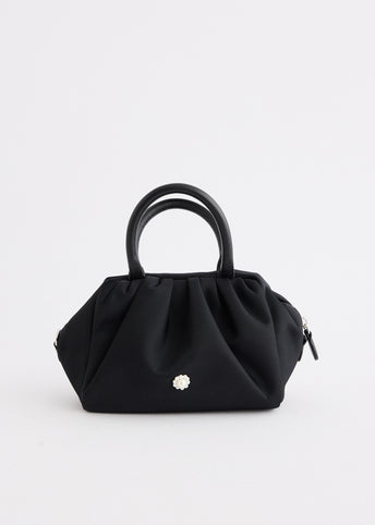 Mini Gathered Top Handle Bag With Daisy