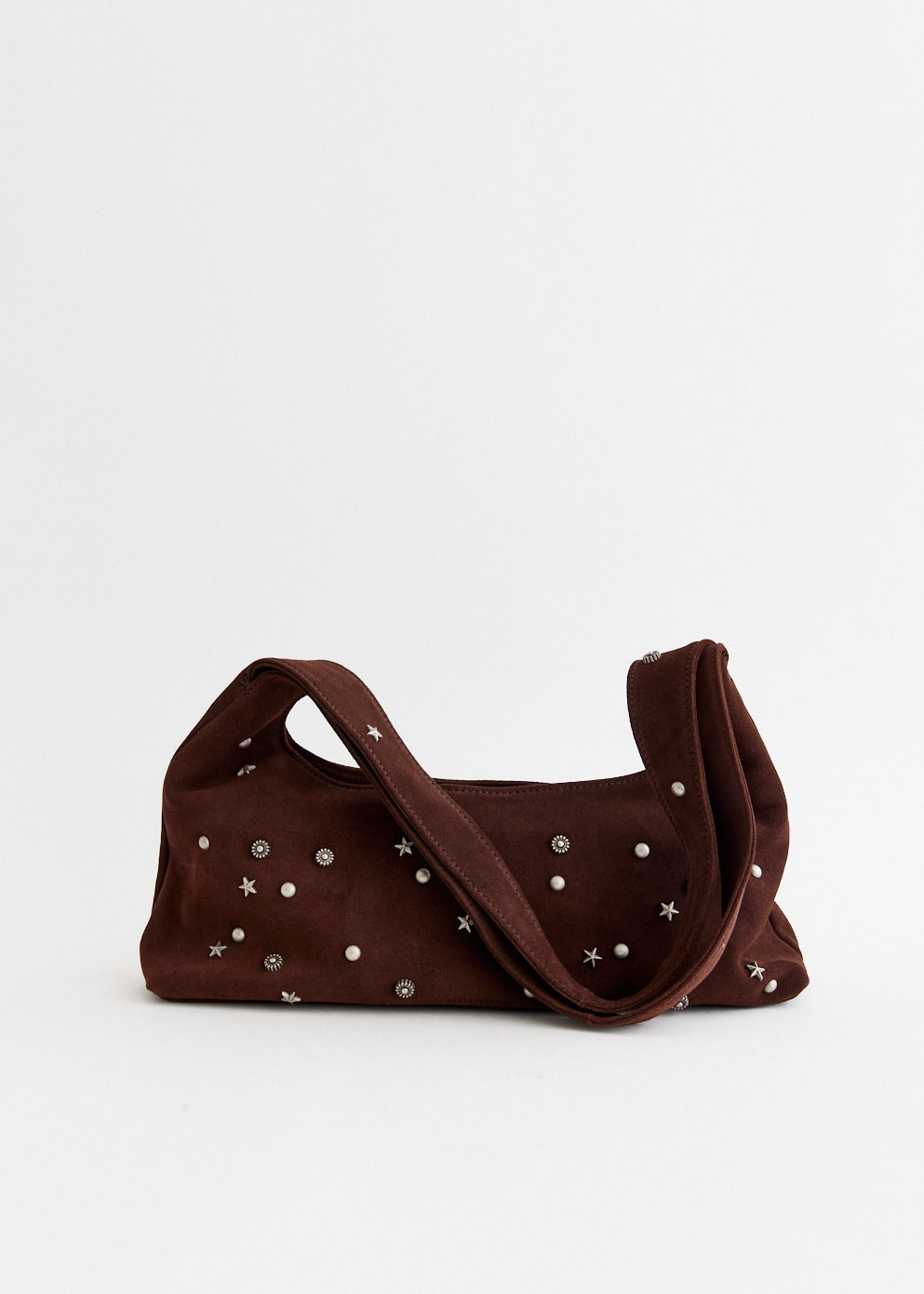 [Margesherwood] / ☆ HALTER HOBO / red studded suede Red Halter Bag by MARGESHERWOOD on Sale