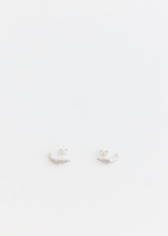Organic Crystal Silver Earrings