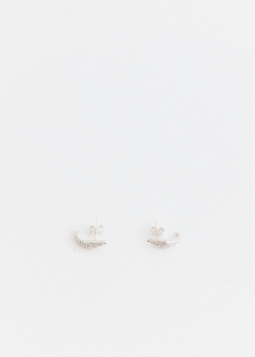 Organic Crystal Silver Earrings
