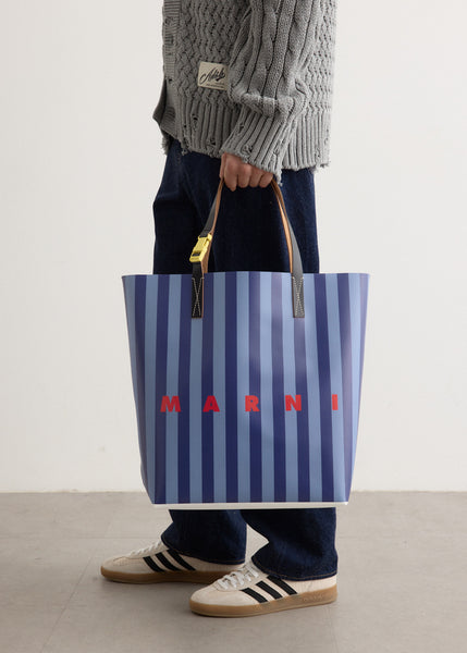 【PORTERNA】Rain stripe tote bag Vertical Stripe Shopping Tote Bag