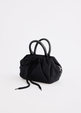 Mini Gathered Top Handle Bag With Daisy