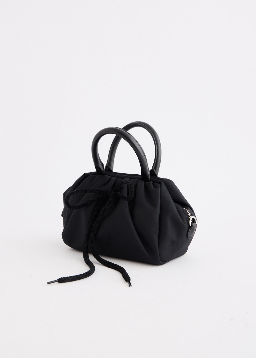 Mini Gathered Top Handle Bag With Daisy