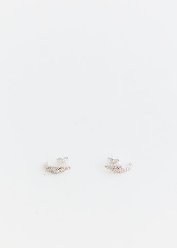 Organic Crystal Silver Earrings