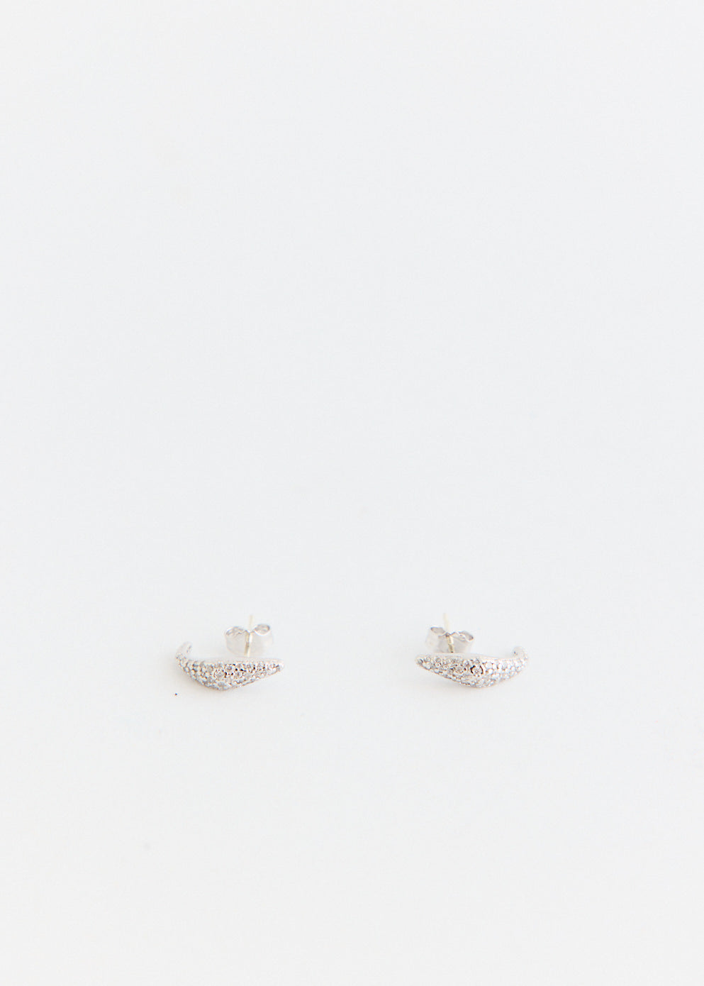 Organic Crystal Silver Earrings