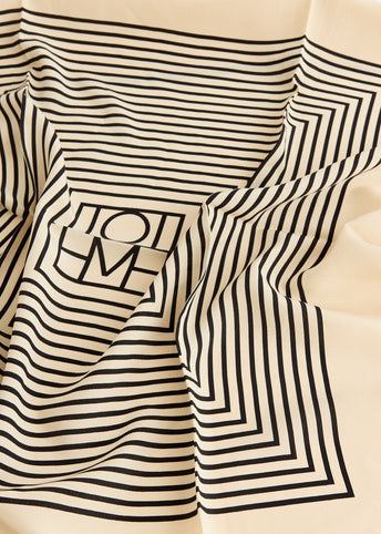 Centered Monogram Silk Scarf