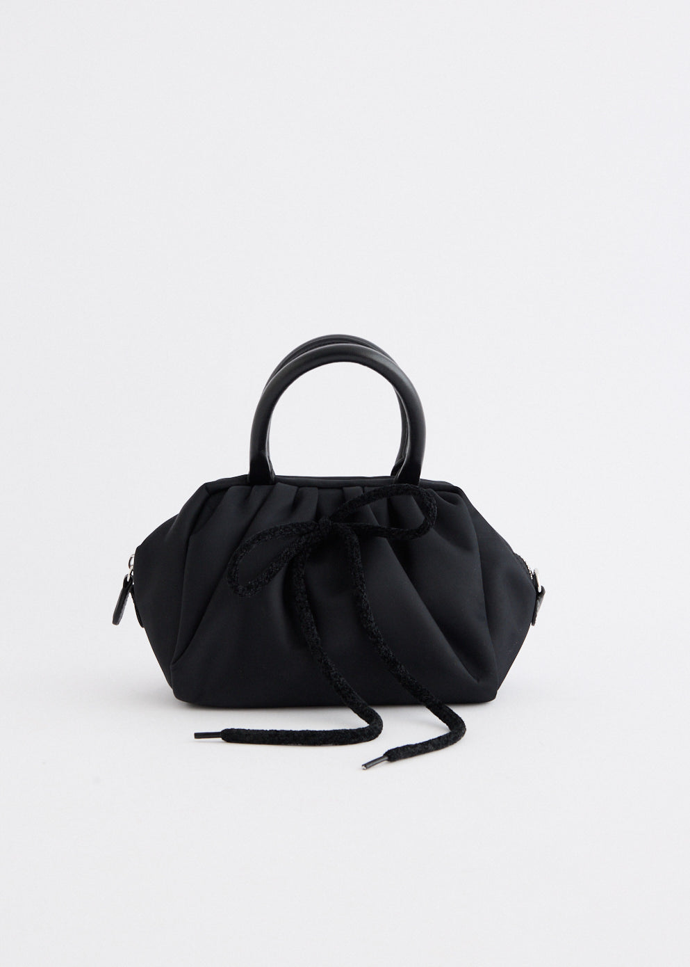 Mini Gathered Top Handle Bag With Daisy
