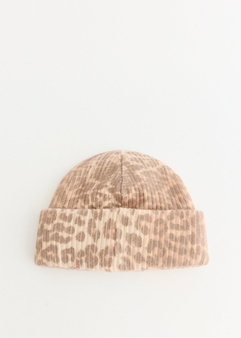Graphic Wool Mix Printed Leopard Beanie