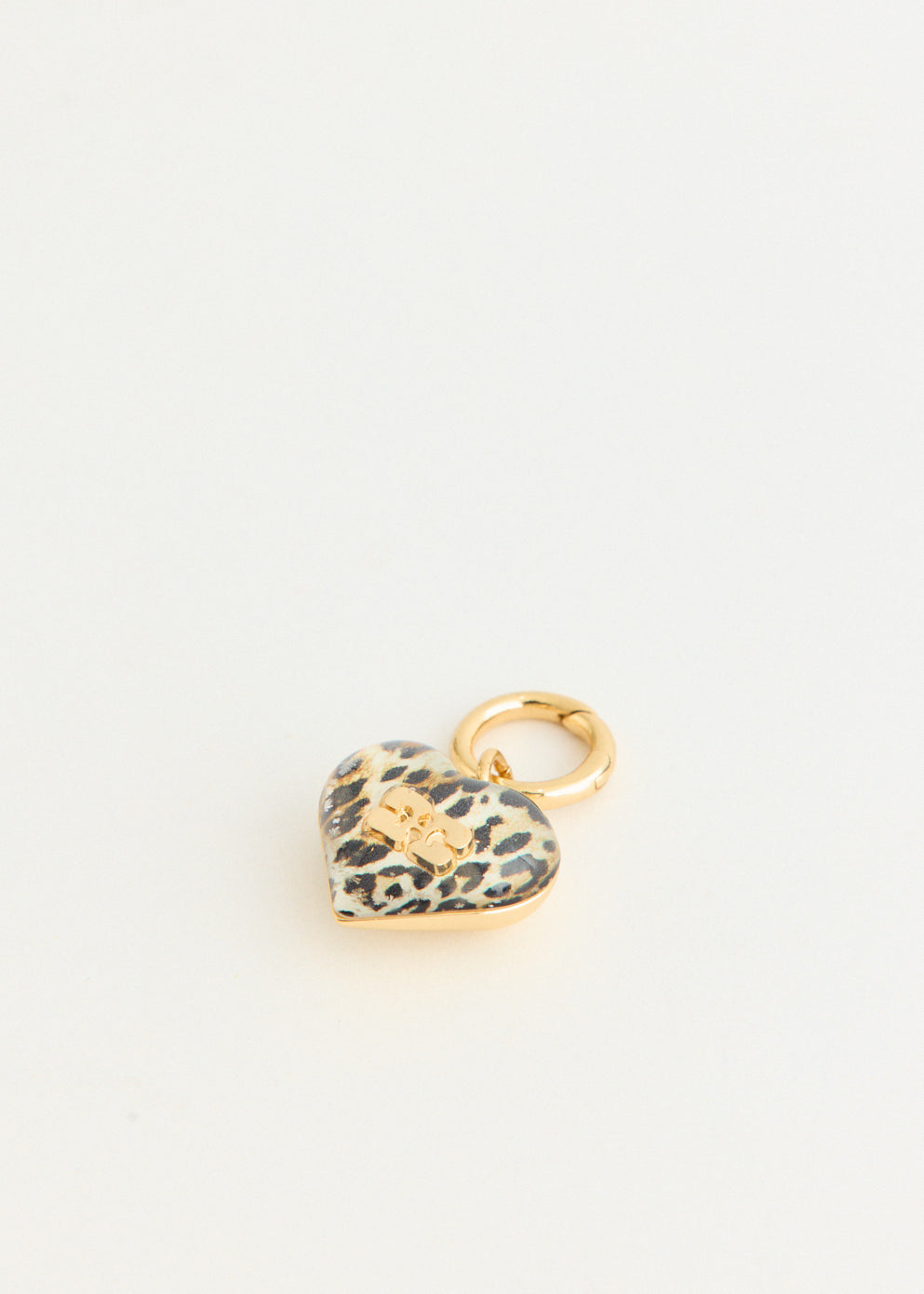 Leopard Bou Heart Charm
