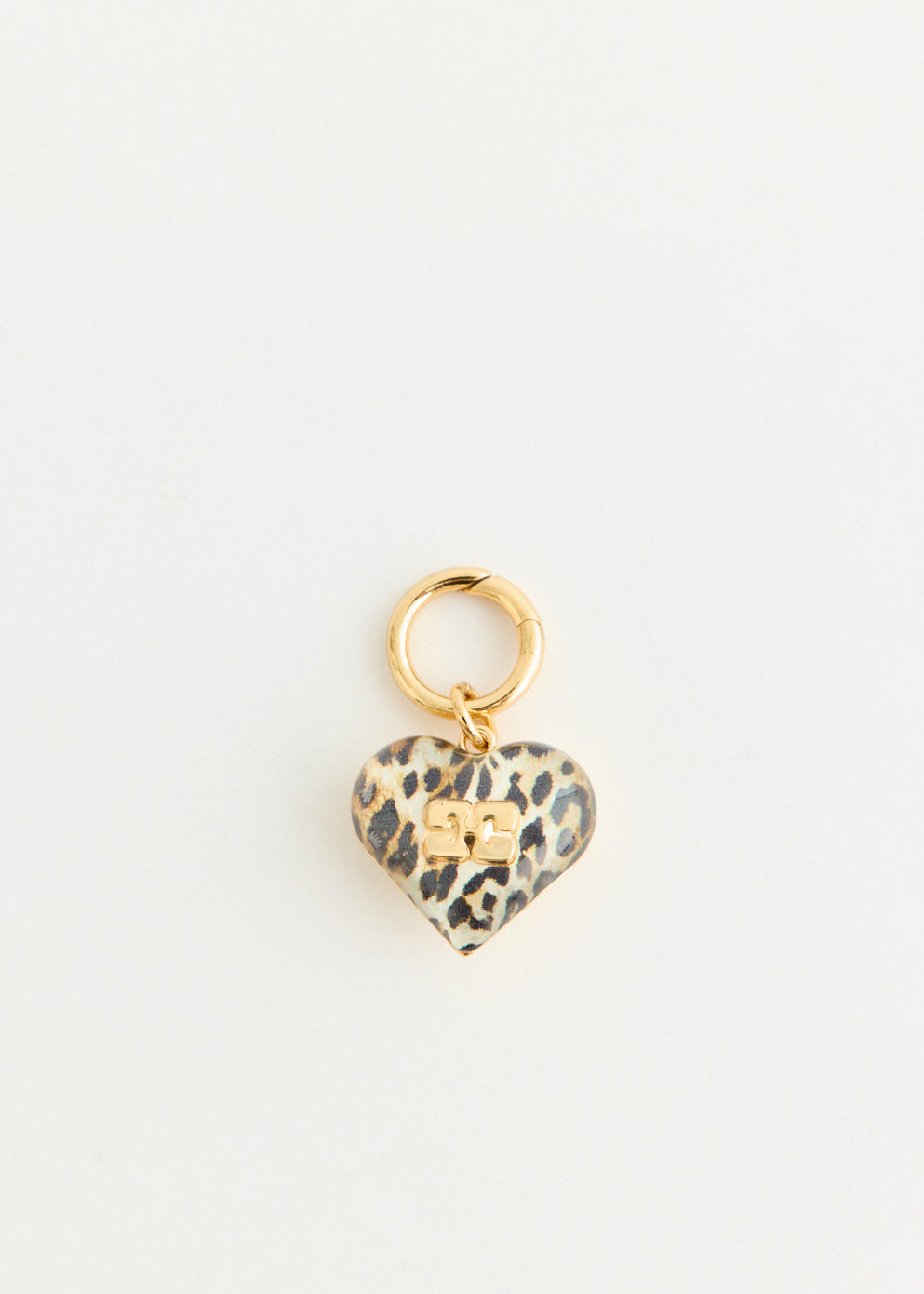 Leopard Bou Heart Charm