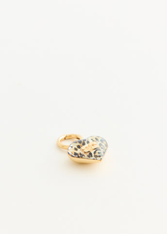 Leopard Bou Heart Charm