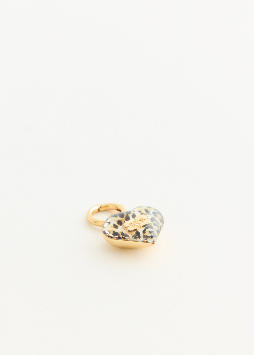 Leopard Bou Heart Charm
